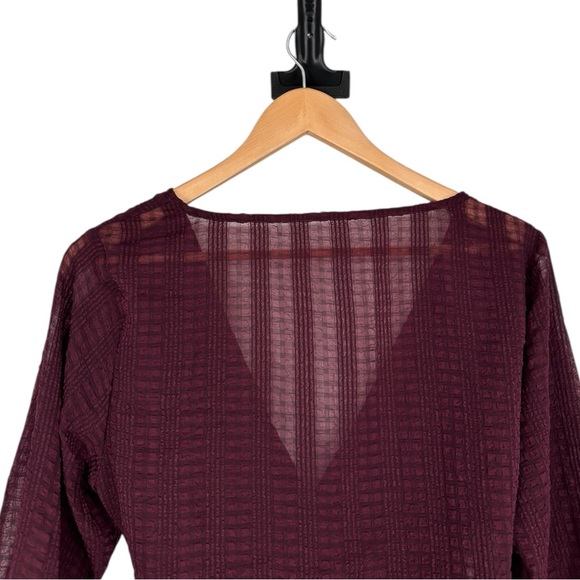 Disturbia Deep Purple Wrap Blouse - Picture 9 of 13